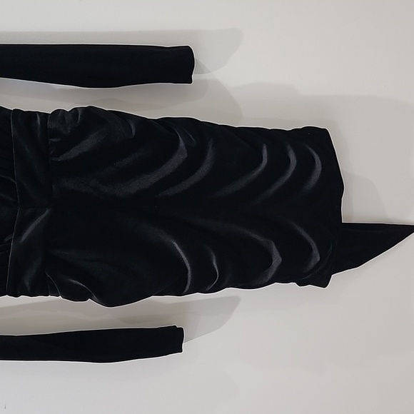 House Of CB Pascale Black Velvet Mini Dress - Picture 7 of 12